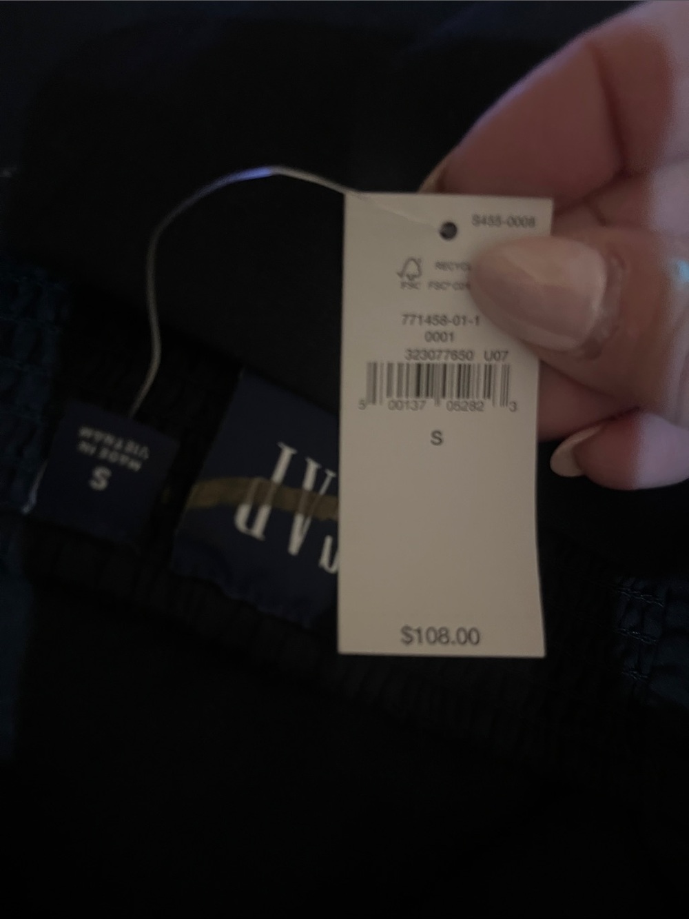NWT-GAP Black Linen-Blend Seamed Jumpsuit, Small - Picture 6 of 6
